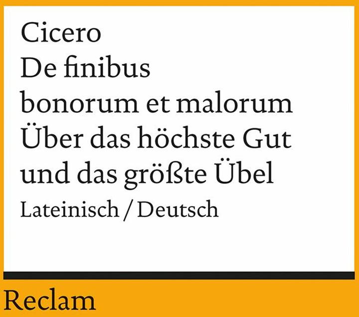 Produktbild Über das höchste Gut und das grösste Übel (Deutsch, Cicero, 2007)