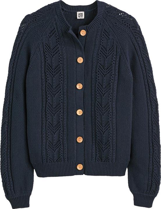 Produktbild La Redoute Collections Cardigan aus Pointelle-Strick (XXL)