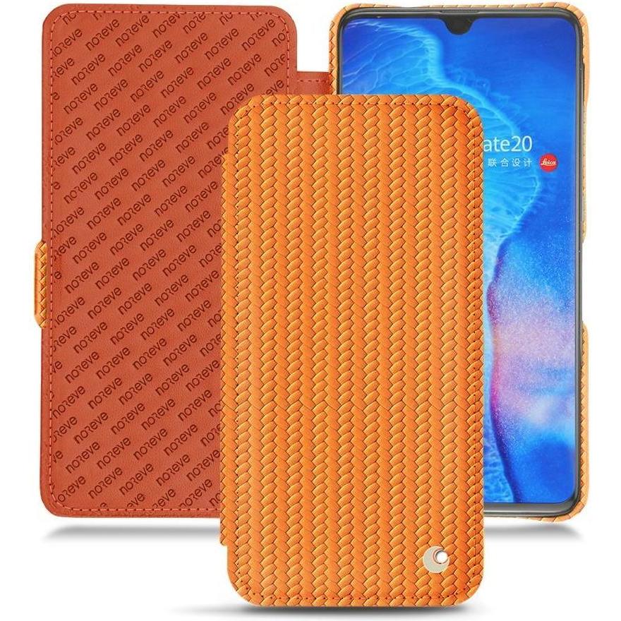 Noreve Lederschutzhülle horizontal (Huawei Mate 20), Smartphone Hülle, Orange