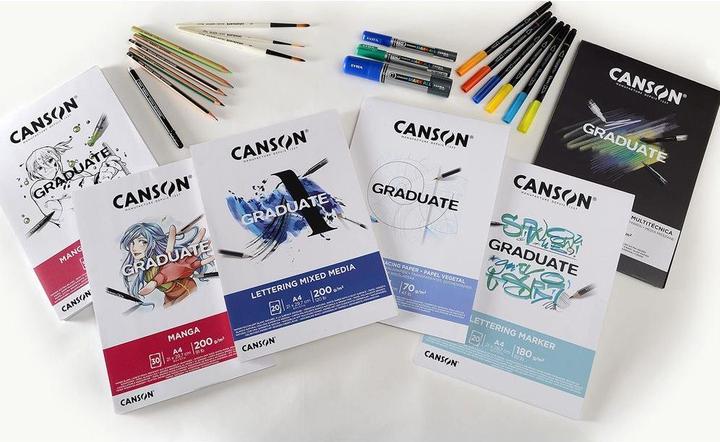 Image du produit Canson Bloc d'étude GRADUATE Manga Marker Layout, DIN A4 (A4, Blanc, Non contraignant)