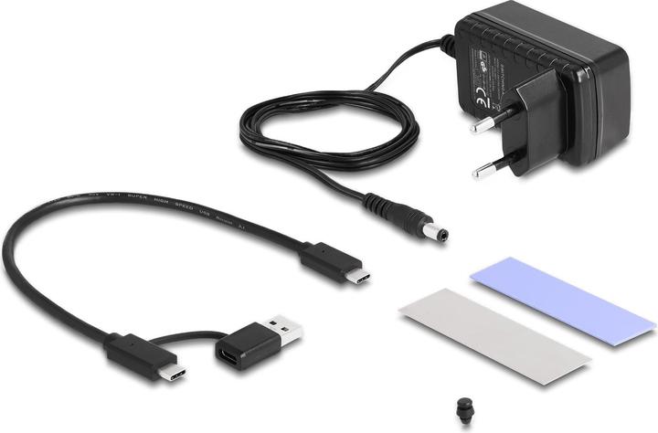 Image du produit Delock Convertisseur USB Type-C pour 1 x SSD M.2 NVMe + 1 x SATA SSD / HDD
