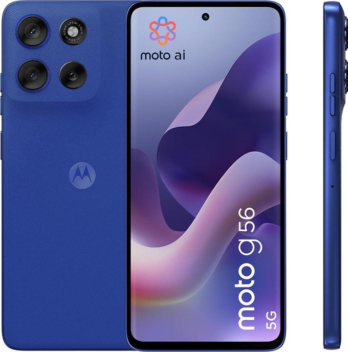 Image du produit Motorola Moto G56 (256 Go, Bleu éblouissant, 6.72", Double SIM, 5G)