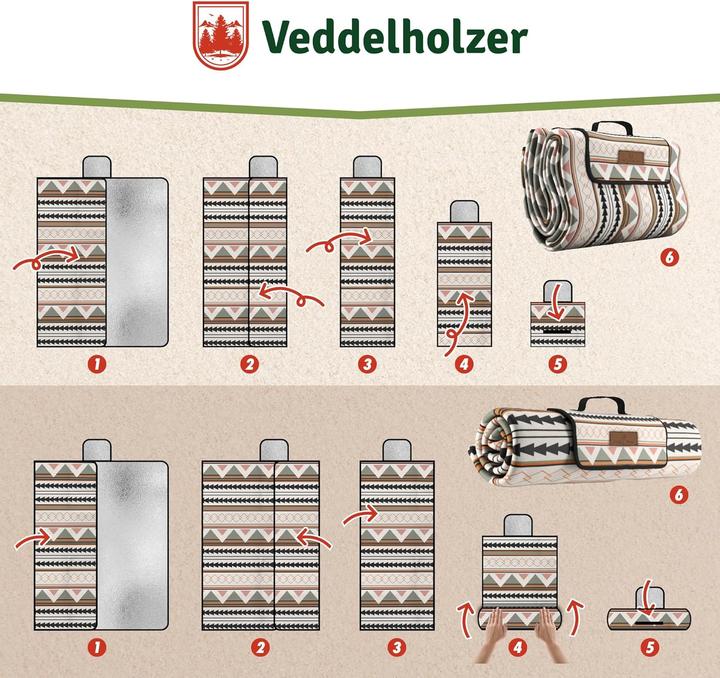 Produktbild Veddelholzer Boho Picknickdecke XXL