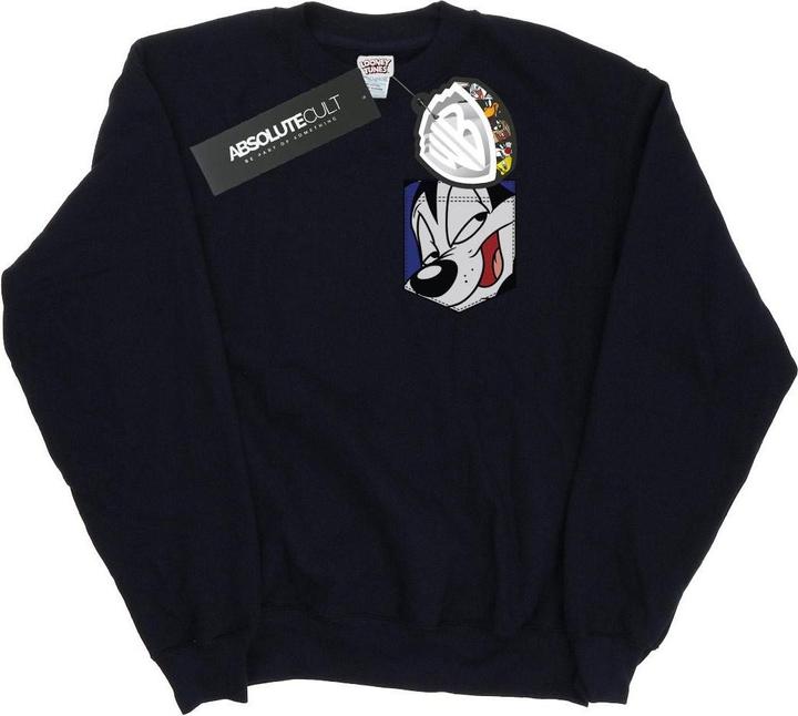 Produktbild Looney Tunes Pepe Le Pew Face Faux Pocket Sweatshirt (XL)