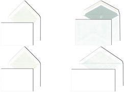 Image du produit Mailmedia Enveloppe, doublure en soie, DIN long, colle humide blanche, rabat pointu, 80 g, blanc mat, gris Sei (DL, 1 x)