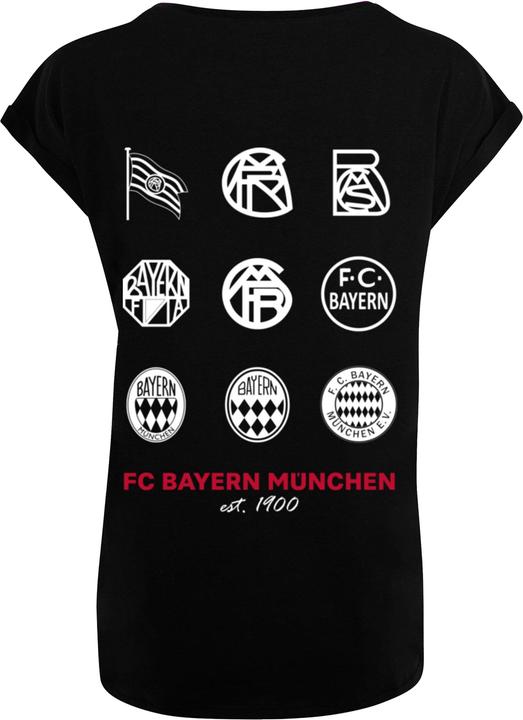 Produktbild FC Bayern München Ladies Logo History Extended Shoulder Tee - 115129 (XS)