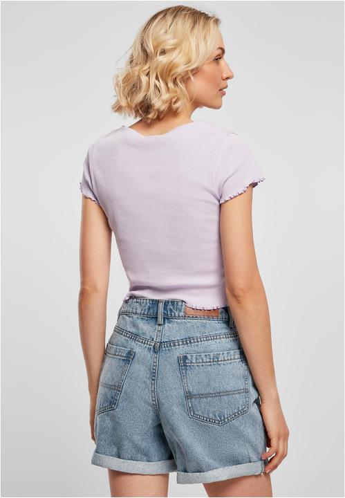 Produktbild Urban Classics Ladies Cropped Button Up Rib Tee (4XL)