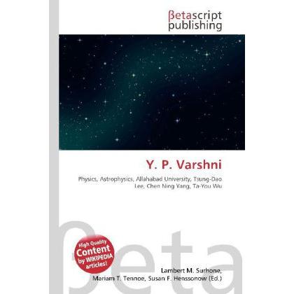 Thumbnail - Y. P. Varshni, Fachbücher von Lambert M. Surhone, Miriam T. Timpledon, Susan F. Marseken