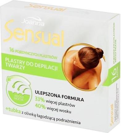 Immagine prodotto Joanna Sensuale cerotto per la rimozione dei peli del viso forte 16 pezzi + oliva lenitiva (10 ml, 16 x)