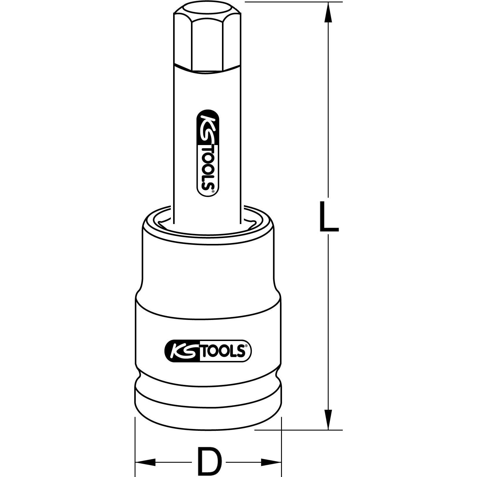 Thumbnail - KS Tools, Steckschlüssel + Stecknuss, 3/4" Kraft-Bit-Stecknuss Innensechskant