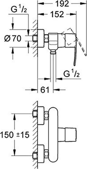 Produktbild Grohe Wave Cosmopolitan, Brausearmatur, chrom