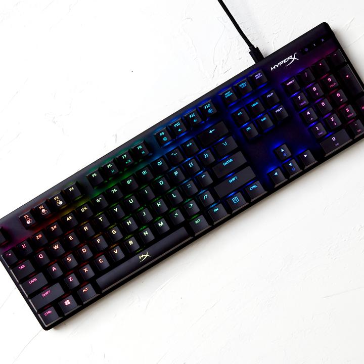 Actual product image HyperX Alloy Origins Mechanical Gaming Keyboard, US Layout, Blue Switch (US, Cable)