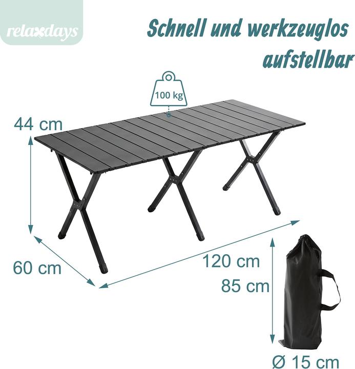 Produktbild Relaxdays Campingtisch
