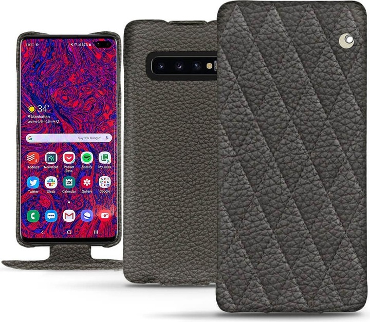 Noreve Lederschutzhülle vertikal (Samsung Galaxy S10+)