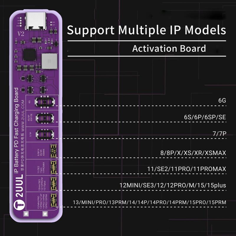 2UUL Akku Activation Board BT01 fur iPhone 6 - 15 Pro Max Series, Pezzi di ricambio per dispositivi mobili