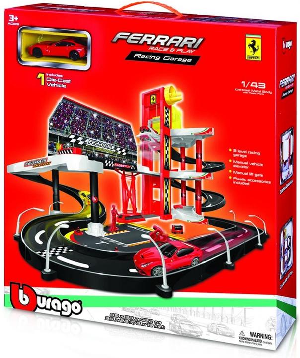 Actual product image Bburago Burago Ferrari Racing Garage 1/43