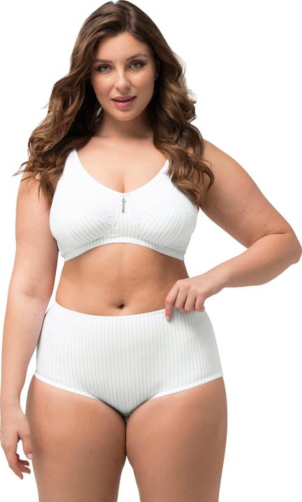 Immagine prodotto Ulla Popken Slip midi a vita alta in confezione doppia con righe sottili (58)