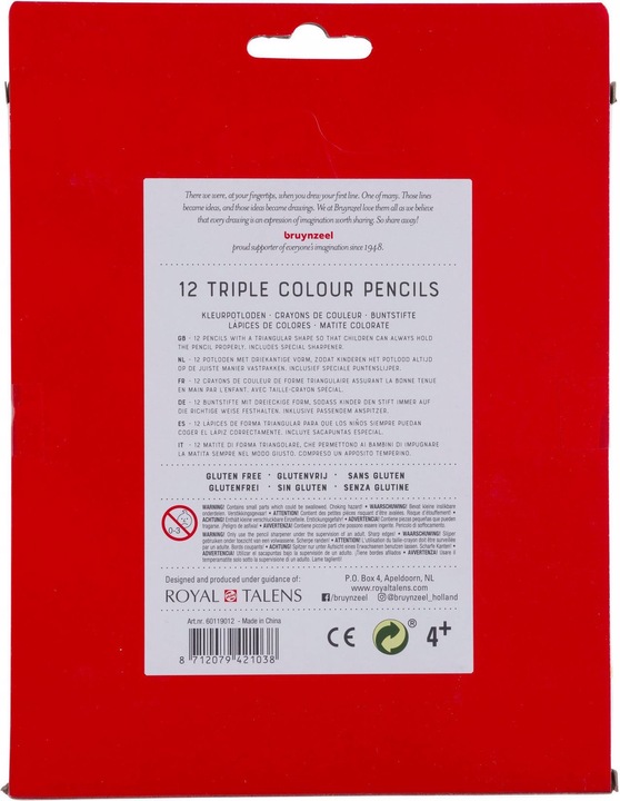 Actual product image Bruynzeel Coloured pencils Triple Set of 12, multicoloured (Multicoloured, 12 x)