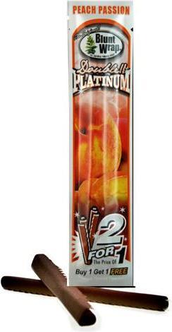 Actual product image Blunt Wraps Double Platinum Peach Passion 2 in 1