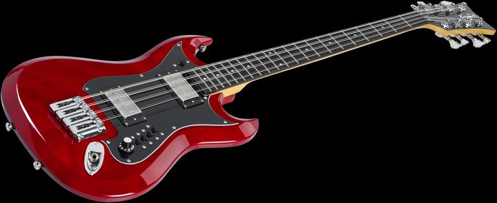 Image du produit Hagstrom Guitare basse, H8II, Wild Cherry Transparent, 8 cordes (Guitare électrique)