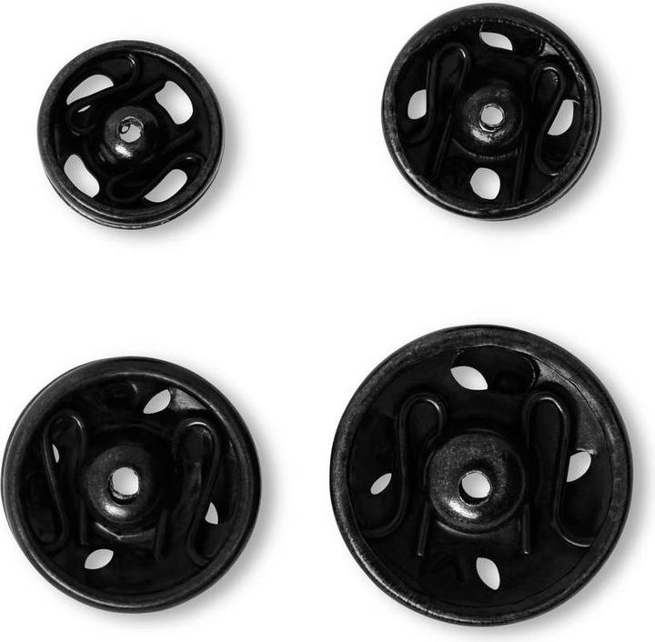 Actual product image Prym Sew-on push button, black 6-11 mm, card 20 pcs, nickel-free