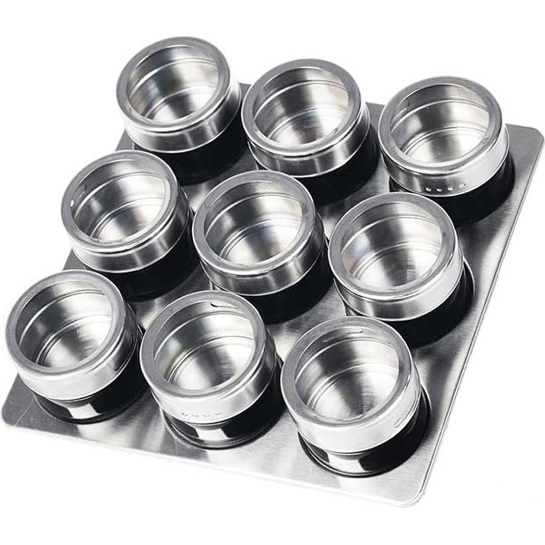 Thumbnail - neuetischkultur Gewürzdosen-Set 10-teilig, Küchen Organizer, Schwarz