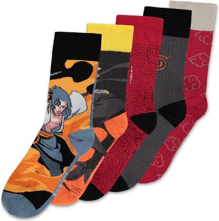 Immagine prodotto Difuzed Naruto Shippuden - Calzini da uomo (5 confezioni/regali) - 35/38 (Confezione da 5 pezzi, 35, 38)