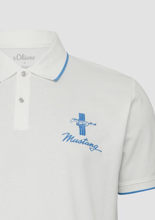 Produktbild S.Oliver Polo-Shirt Poloshirt aus Piqué mit Stickerei und Ford®-Artwork (5XL)