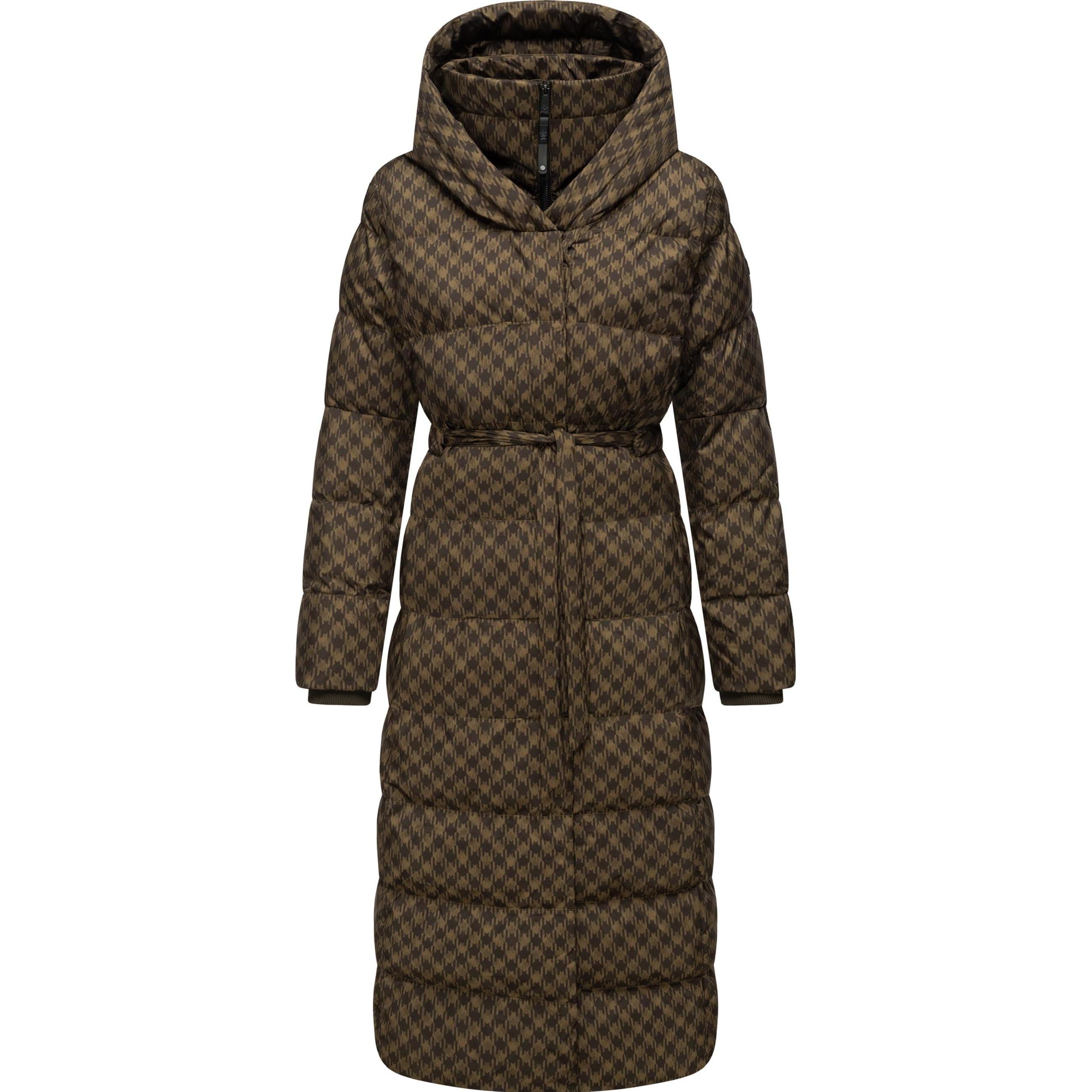 Ragwear, Damen, Jacke, Niara Long Print (XXL), Braun, XXL