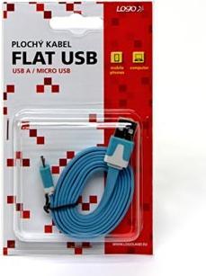 Produktbild Logo USB-Kabel USB-A - microUSB 1 m Blau (1 m, USB 2.0)