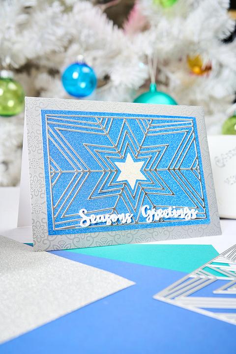 Actual product image Sizzix Thinlits punching stencil "Cosmopolitan Christmas, Star Bright by Stacey Park"