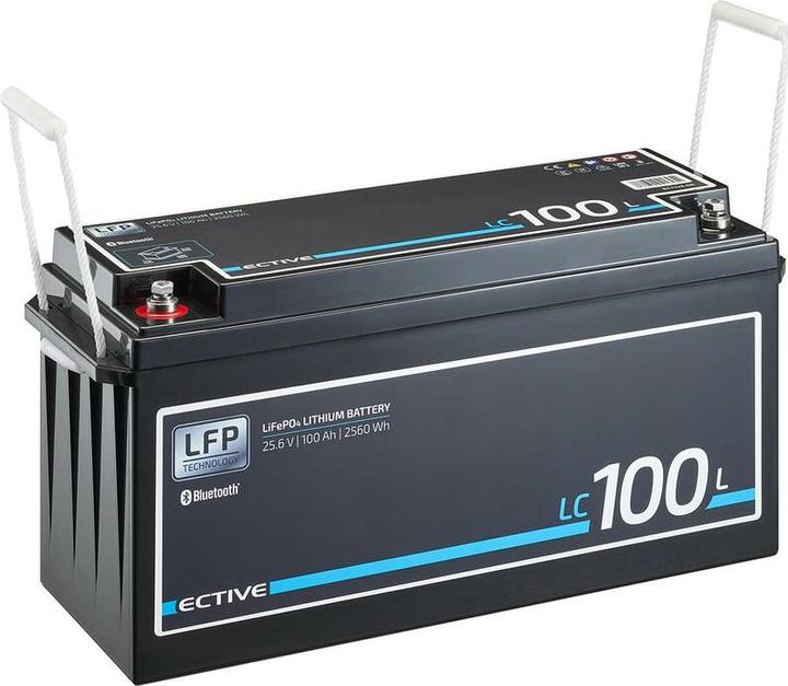 Immagine prodotto Ective 12V 100Ah LiFePo4 batteria solare batteria al litio BMS camper camper LFP BT batteria di (12 V, 100 Ah)