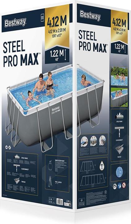 Immagine prodotto Bestway Power Steel Frame Pool-Set 412 x 201 x 122 cm (412 x 201 x 122 cm)
