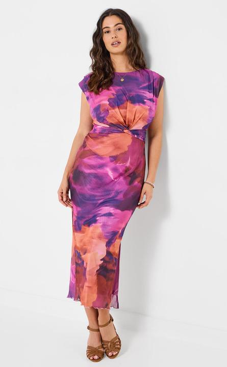 Image du produit Joe Browns Bold Pattern Knotted Waist Mesh Dress (46)