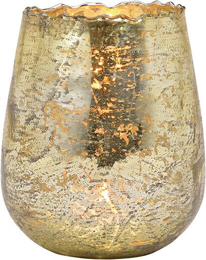 G. Wurm Glazen Lantaarn Champagne (B/H/D) 12x15x12cm