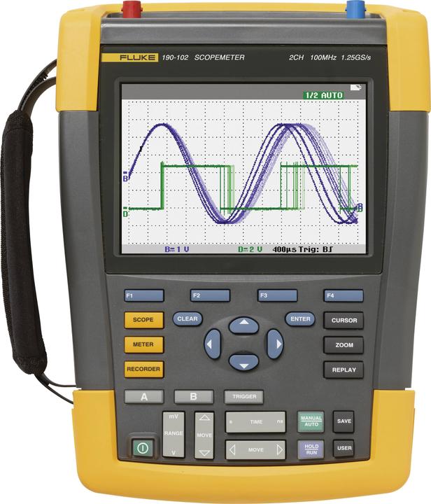 Image du produit Fluke 190-504-III-S Oscilloscope portatif (scope meter) 500MHz 4 canaux 5 GSa/s 30 kpts 8 bits 1 kit (CAT III 1000V, CAT IV 600V)