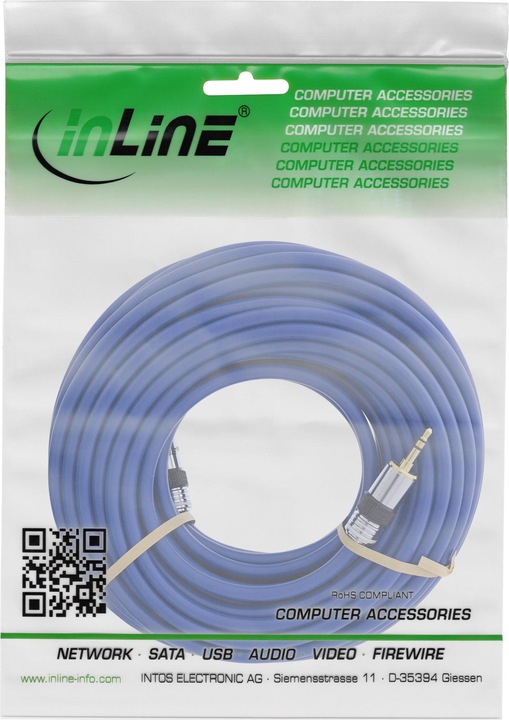 Produktbild InLine Klinke PREMIUM Audiokabel 2m PREMIUM Qualitaet 3,5mm St/St 2m Stereo vergoldete Kontakte d... (2 m, 3.5mm Klinke (AUX))