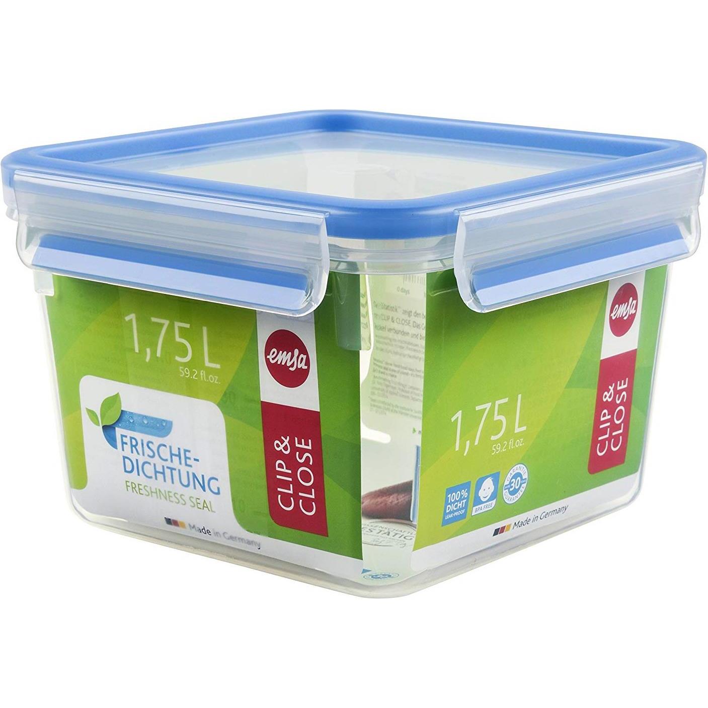 Emsa Clip & Close, Vorratsbehälter, Blau, Transparent