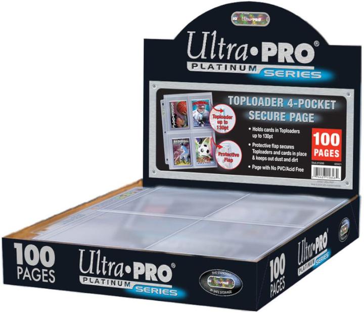 Ultra Pro Beveiligd Platinum Pagina per Toploader 4 Tasche 1pz