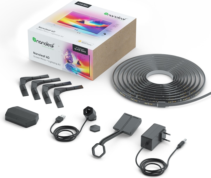 Immagine prodotto Nanoleaf Kit telecamera a specchio con schermo 4D (RGBW, 215.90 cm, Interno)