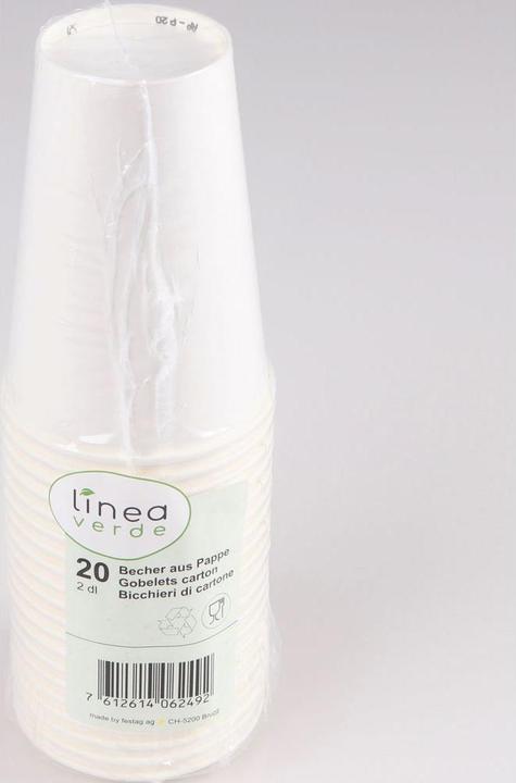 Immagine prodotto Elco Bicchiere di carta 2dl 20000820 bianco, 20pz. (20 x)