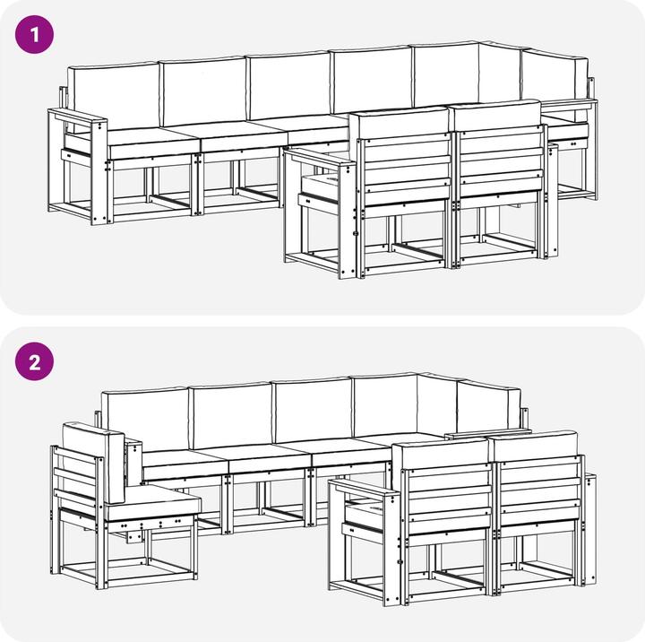 Produktbild vidaXL Outdoor-Sofa