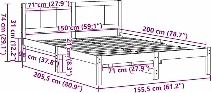 Image du produit vidaXL Bettgestell (150 x 200 cm)