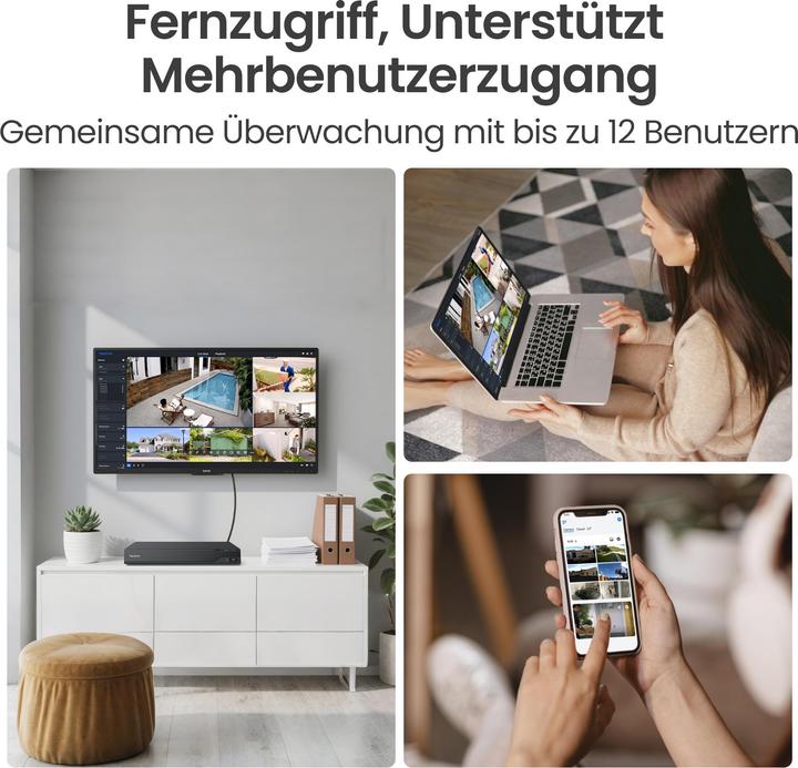 Immagine prodotto Reolink PR-PN16 PoE 32TB NVR für 24/7 Aufzeichnung (Videoregistratore di rete (NVR))