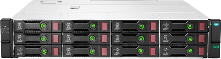 Actual product image HPE D3610 Disk Enclosure, 12 LFF Smart Carrier Slots, SAS I/O Module, Mini-SAS HD Cables, Redundant P... (SAS)