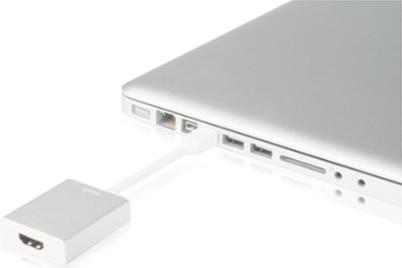 Actual product image Moshi Mini DP to HDMI adapter with audio support (Apple)
