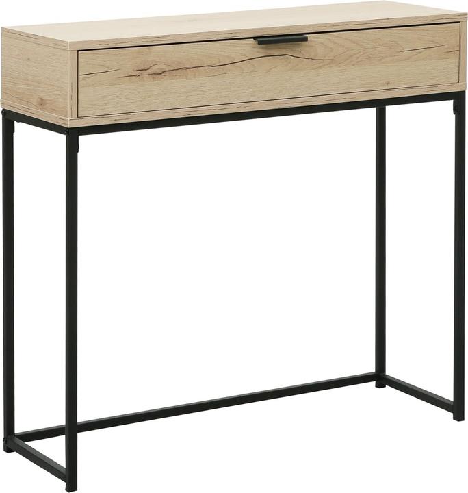Produktbild HTI-Living Konsolentisch Cedrik 80 cm mit Schublade Artisaneiche-Schwarz (80 x 28 x 76.50 cm)