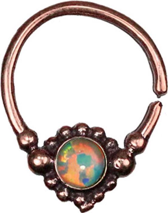 Immagine prodotto Star Piercing Micro Piercing Ring rosegold Kugelblume mit Opal weiss (Bronzo)