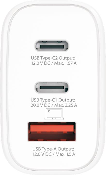 Image du produit Skross Chargeur de puissance GaN UE Combo (65 W, 3 ports)