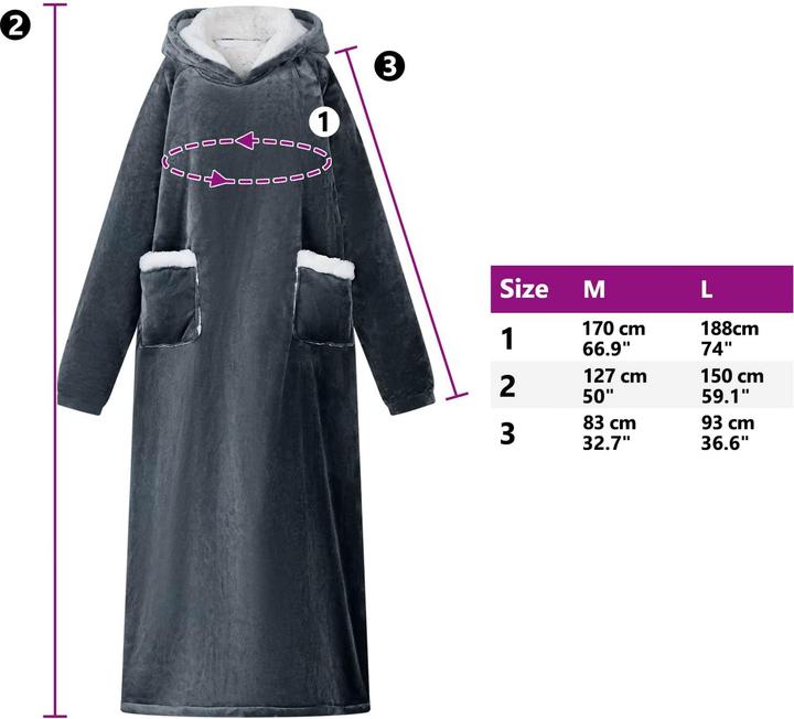 Immagine prodotto vidaXL Decken-Hoodie (130 x 82 cm)